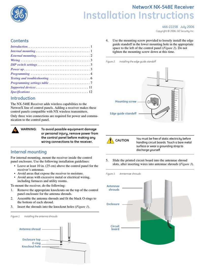 GE NETWORX NX-548E user manual