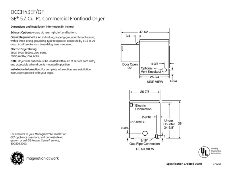 GE DCCH43EA Manual