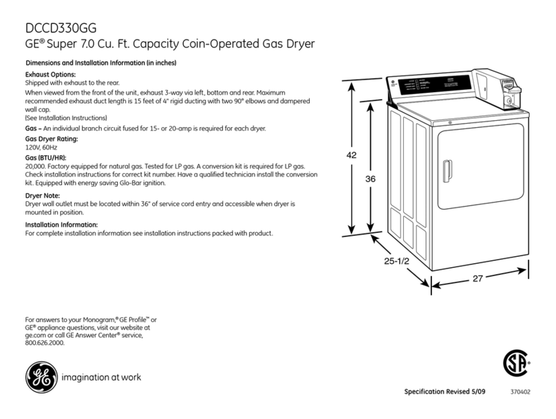 GE Appliances DCCB330 Manual