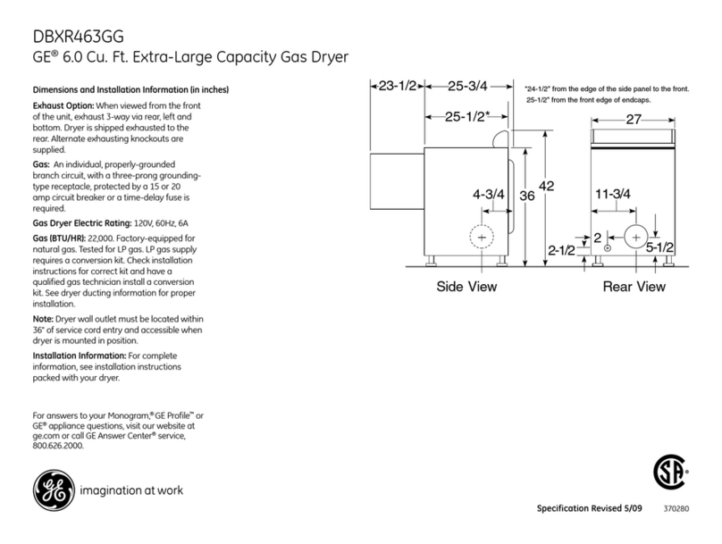 GE DBXR463GGWW Manual GE DBXR463GGWW Manual