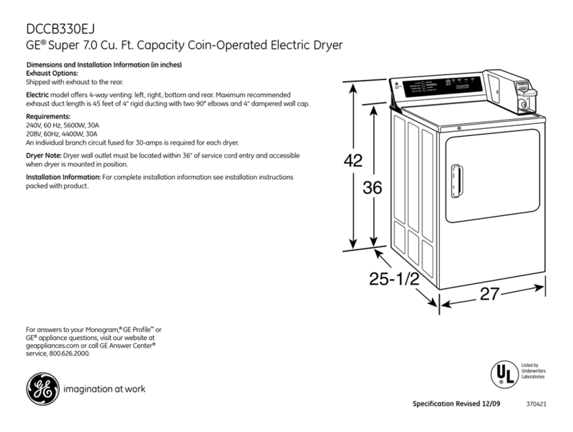 GE DCCB330EJWC Manual