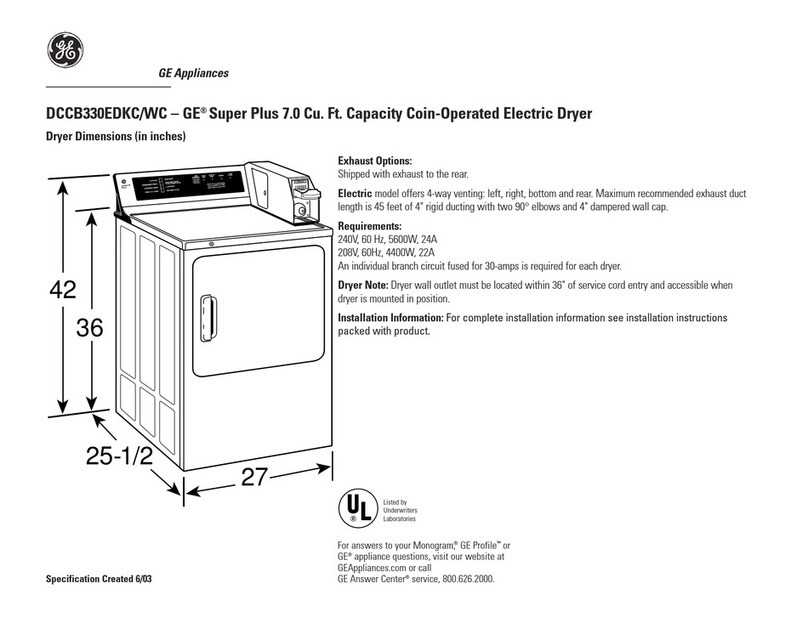 GE DCCB330EDKC Manual