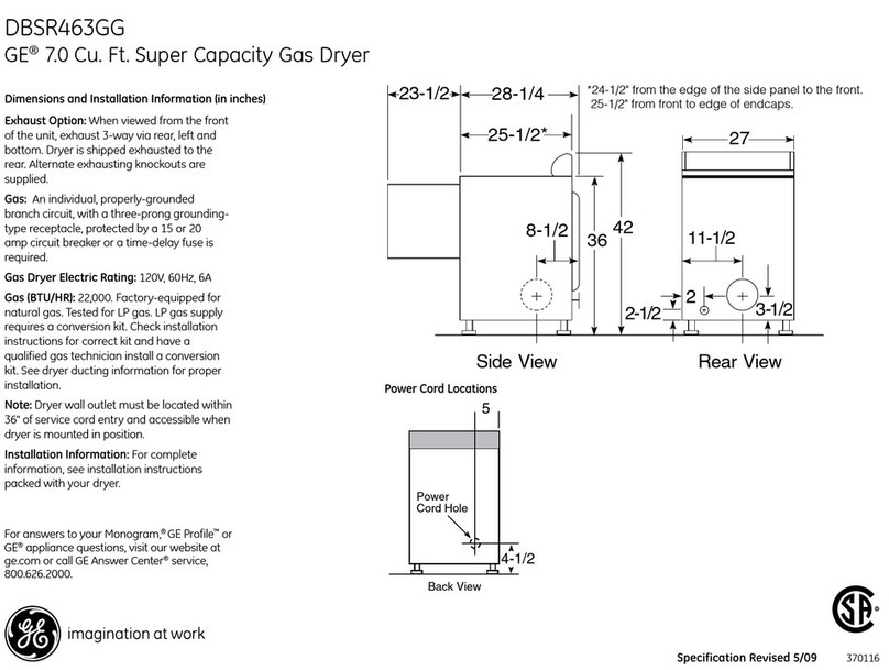 GE DBSR463GG Manual