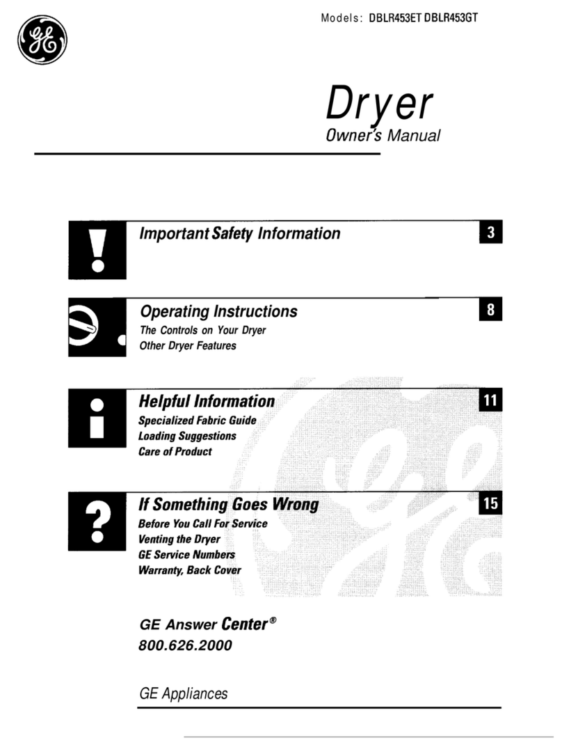 GE DBLR453ET User manual