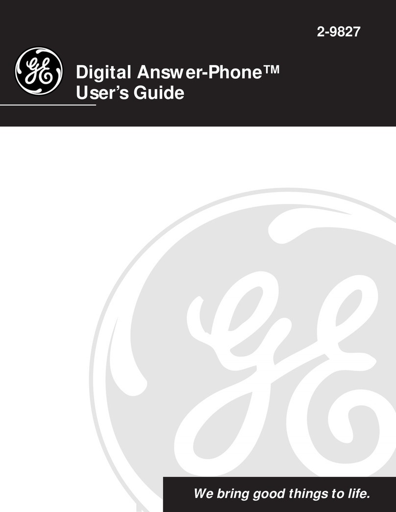 GE Digital Answer-Phone 2-9827 User manual