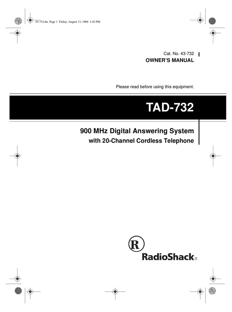 Radio Shack TAD-732 User manual Radio Shack TAD-732 User manual