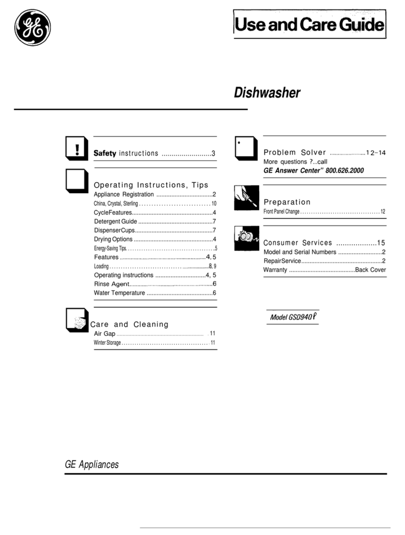 GE GSD940 User manual