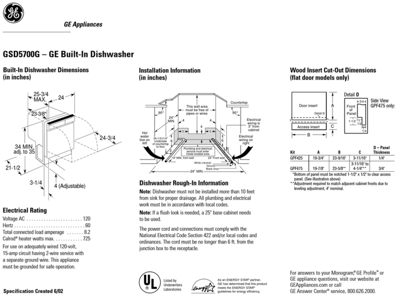 GE GSD5700G User manual