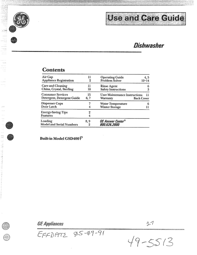 GE GSD400P User manual