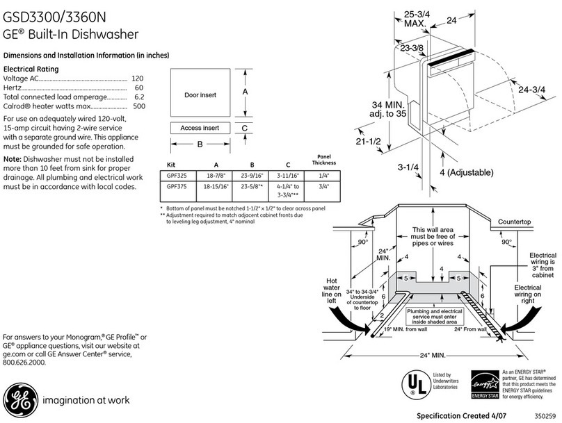GE GSD3300 User manual
