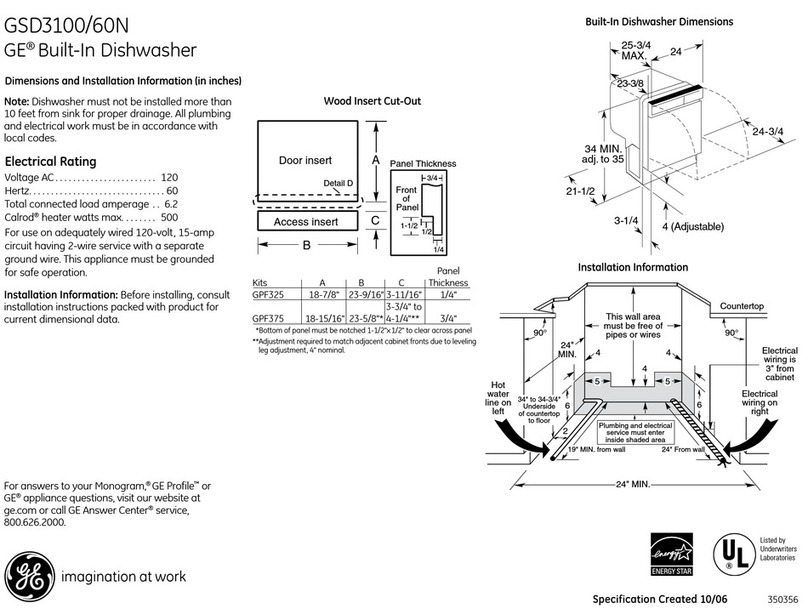 GE GSD3100GN User manual