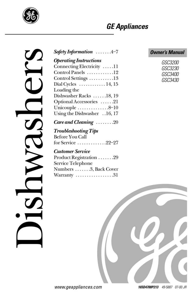 GE Appliances GSC3200 User manual