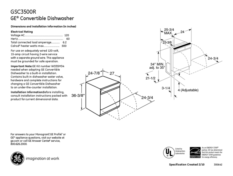 GE GSC3500NWW User manual