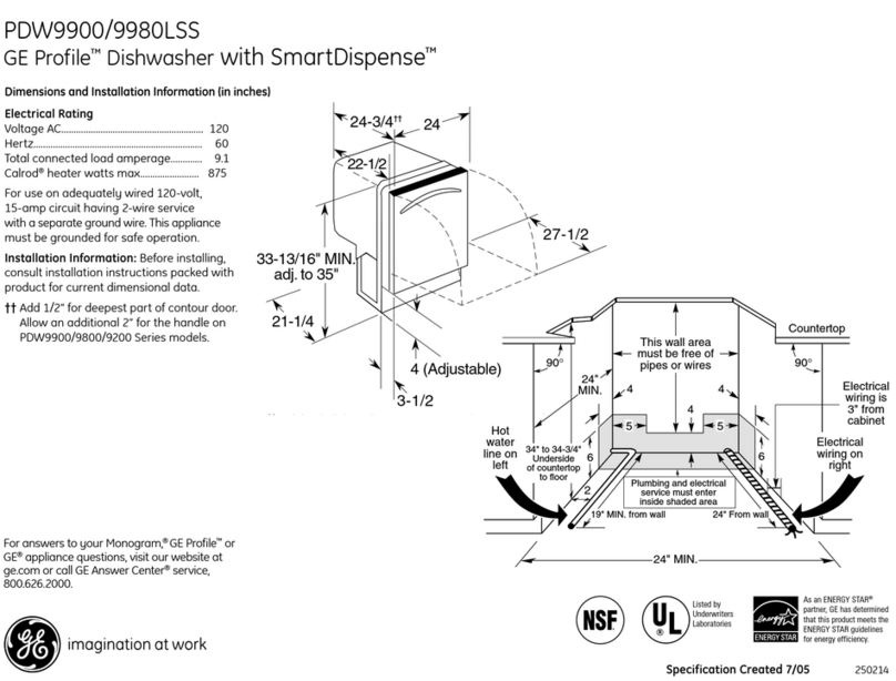GE Profile PDW9980LSS Manual