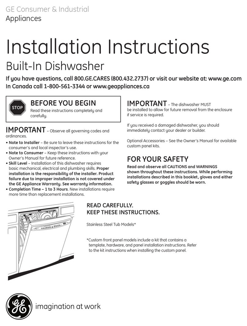 GE PDW8400JBB User manual