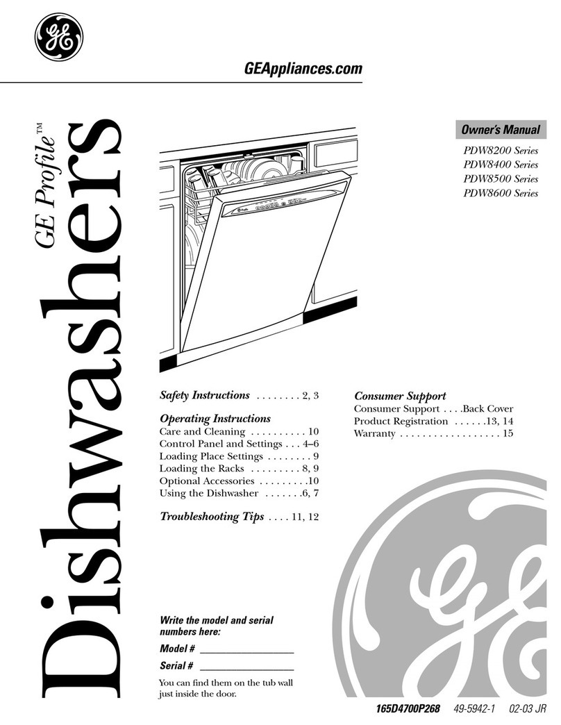 GE Profile PDW8200 Series owner's manual