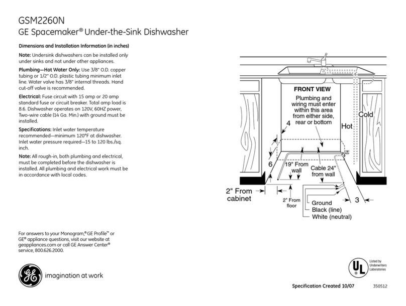 GE GSM2260NSS - Spacemaker Under-the-Sink... User manual