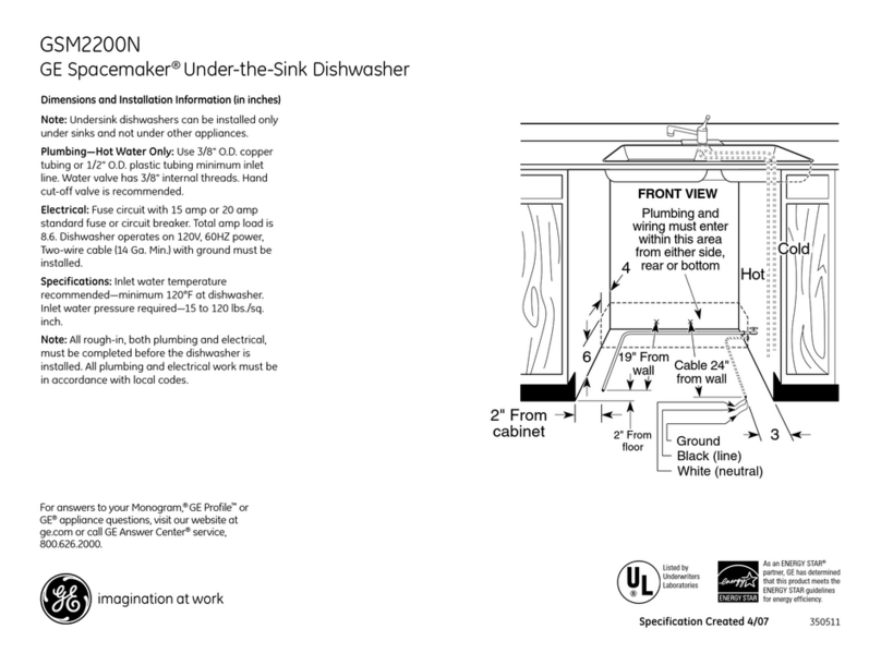 GE Spacemaker GSM2200N User manual