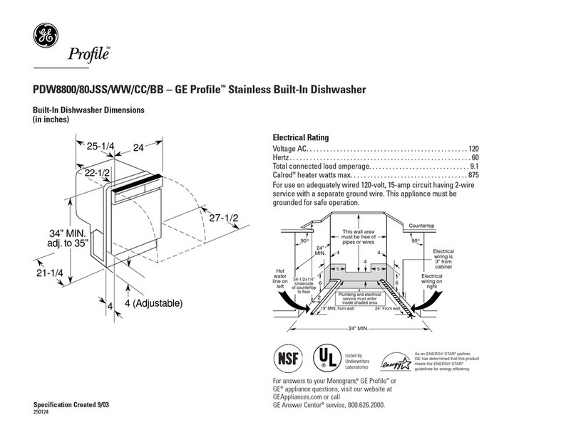 GE GE Profile PDW8800JBB User instructions