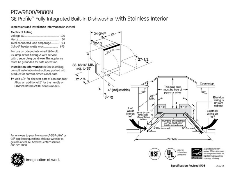 GE Profile PDW9880NSS Manual