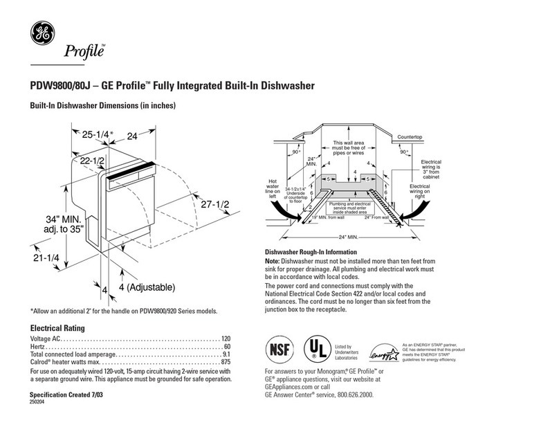 GE Profile PDW9800J User instructions GE Profile PDW9800J User instructions