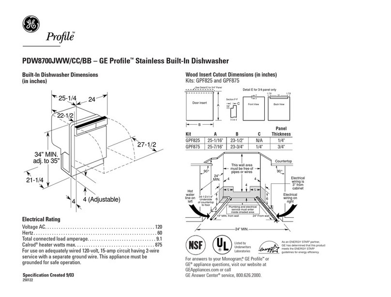 GE GE Profile PDW8700JBB User instructions GE GE Profile PDW8700JBB User instructions