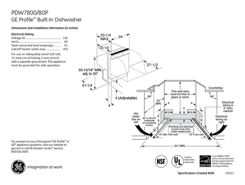 GE GE Profile PDW7800P Manual