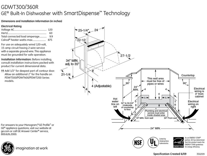 GE GDWT360RSS Manual
