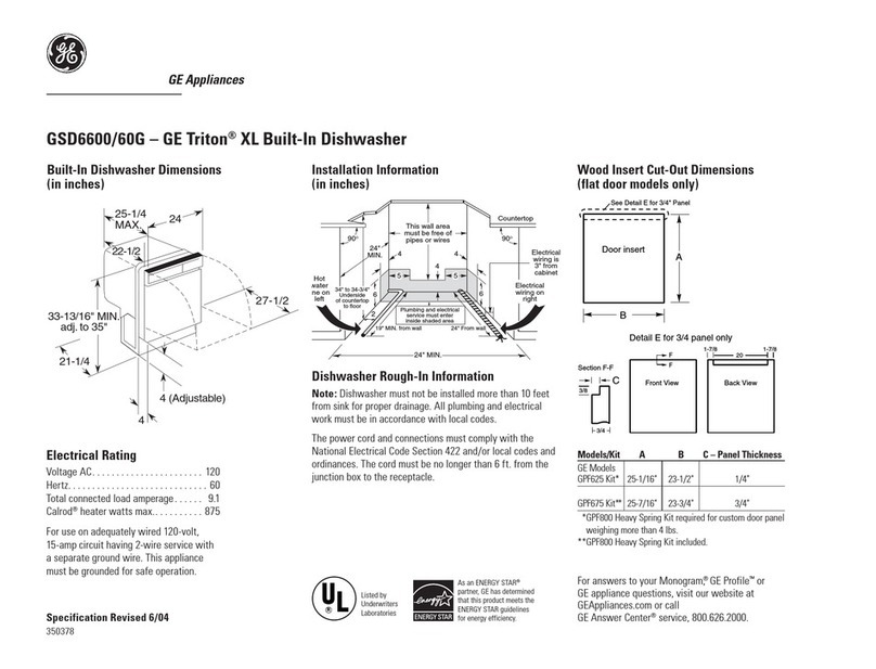 GE GE Triton GSD6600GCC User instructions