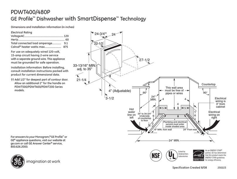 GE Profile PDWT480PSS Manual