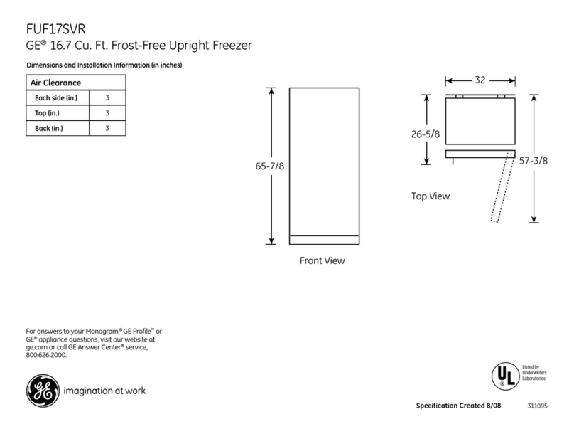 GE FUF17SVR Manual