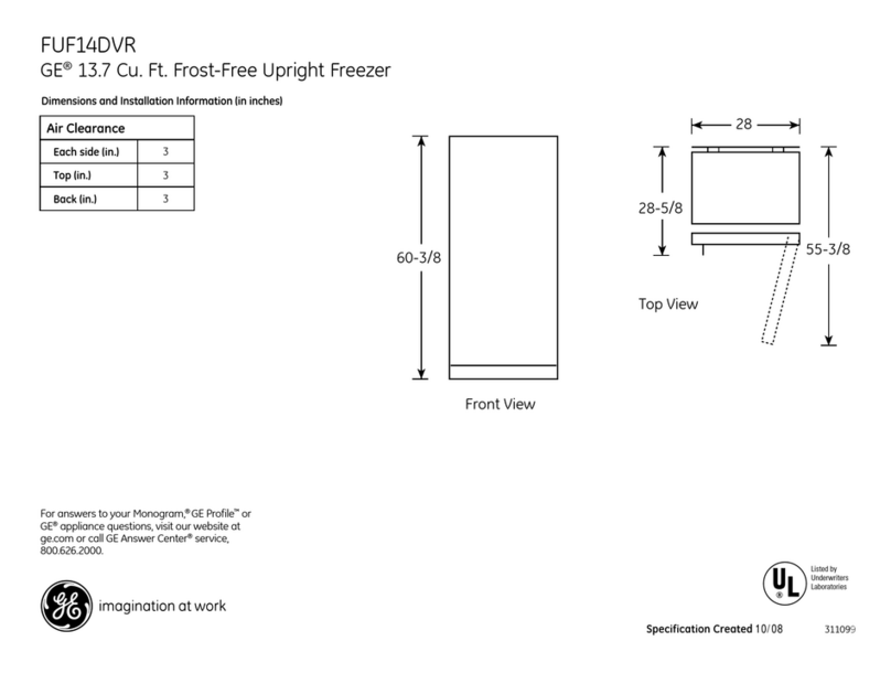GE FUF14DVR Manual
