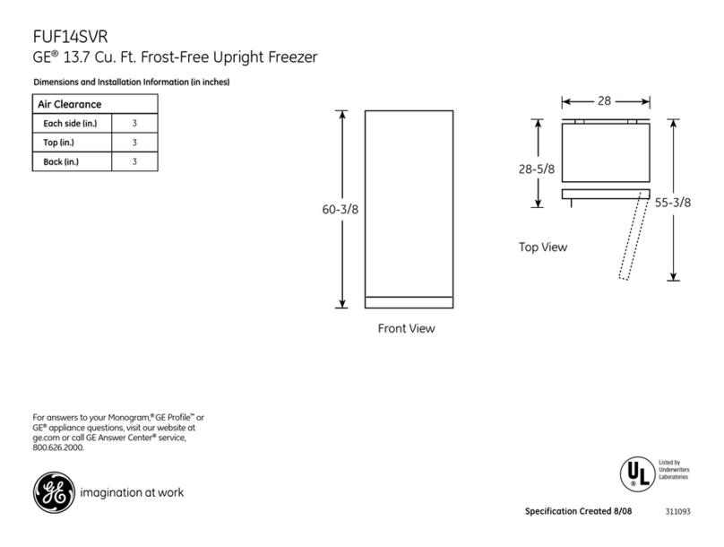 GE FUF14SVRWW Manual