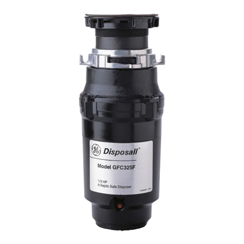 GE Disposall GFB1000F Series Original instructions GE Disposall GFB1000F Series Original instructions