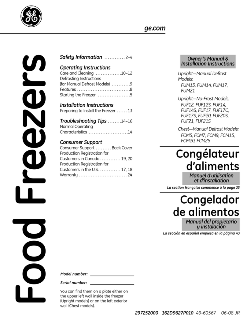 GE Profile FUM13 Owners and installation manual