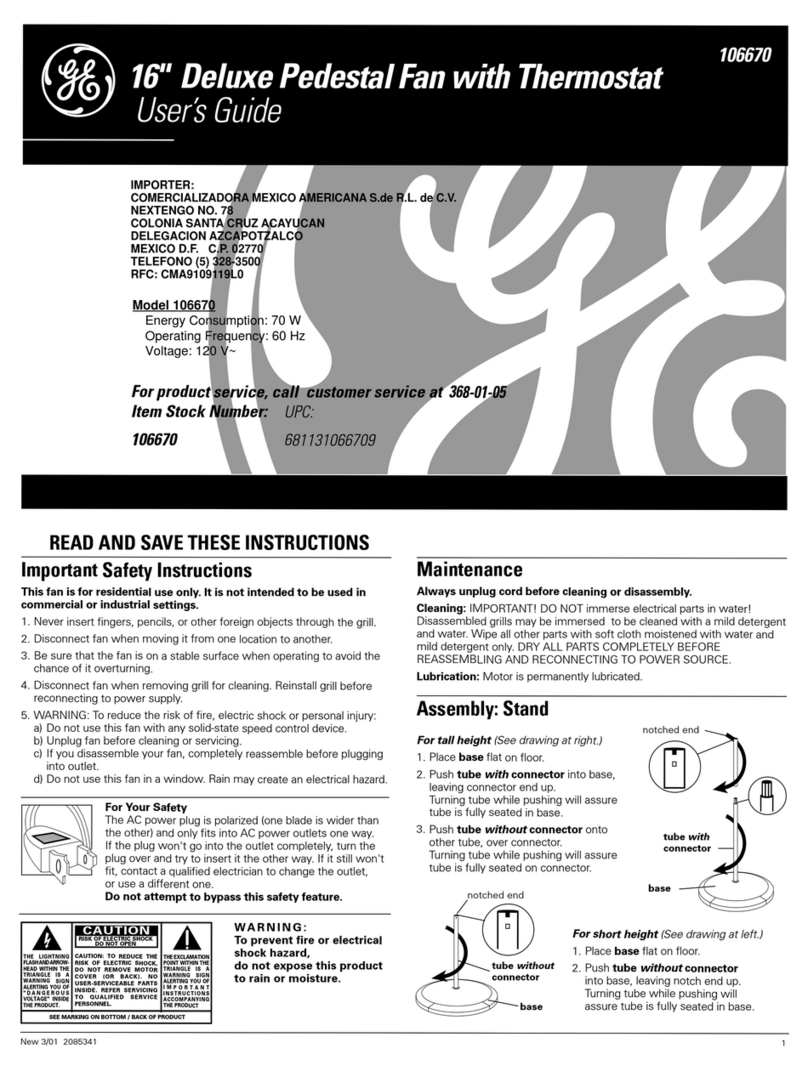 GE 106670 User manual