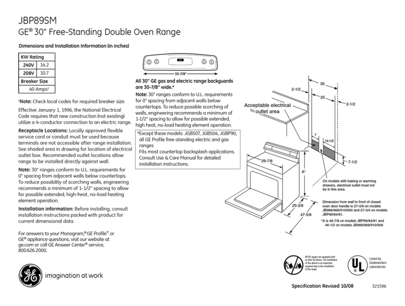 GE JBP89SMSS Manual
