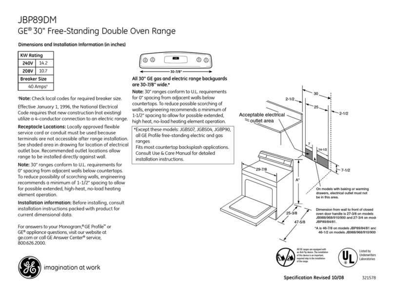 GE JBP89DM Manual