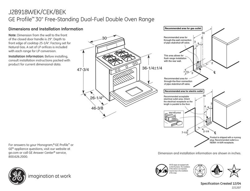 GE GE PROFILE J2B918BEK User instructions