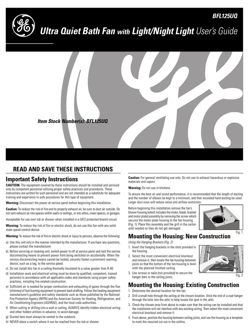 GE BFL125UQ User manual