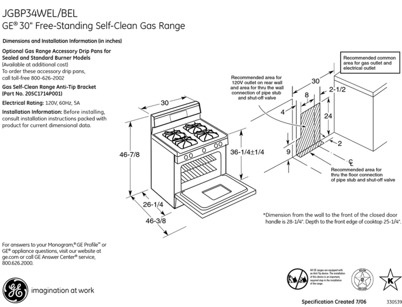 GE JGBP34BELBB User instructions