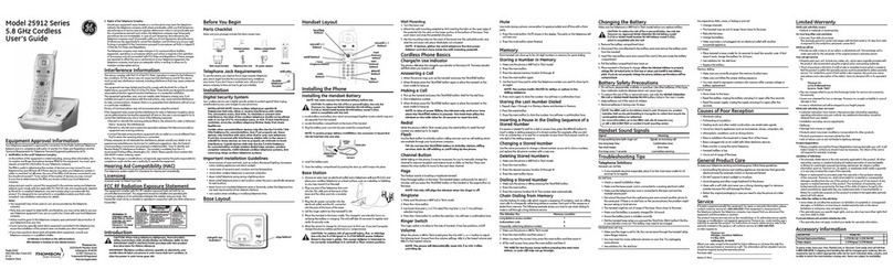 GE 25912 Series User manual