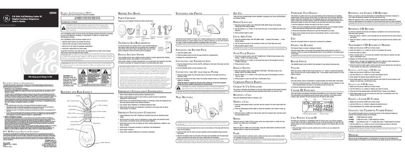 GE 25830 User manual