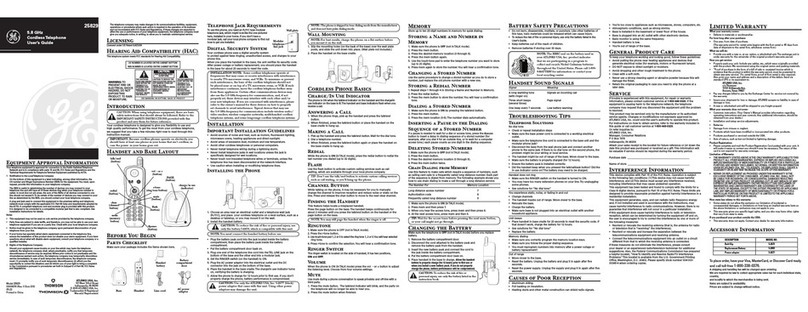 GE 25829 User manual