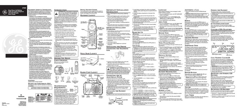 GE 27420 User manual