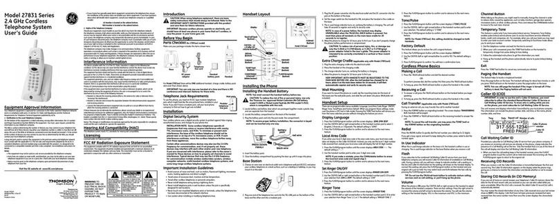 GE 27831 Series User manual