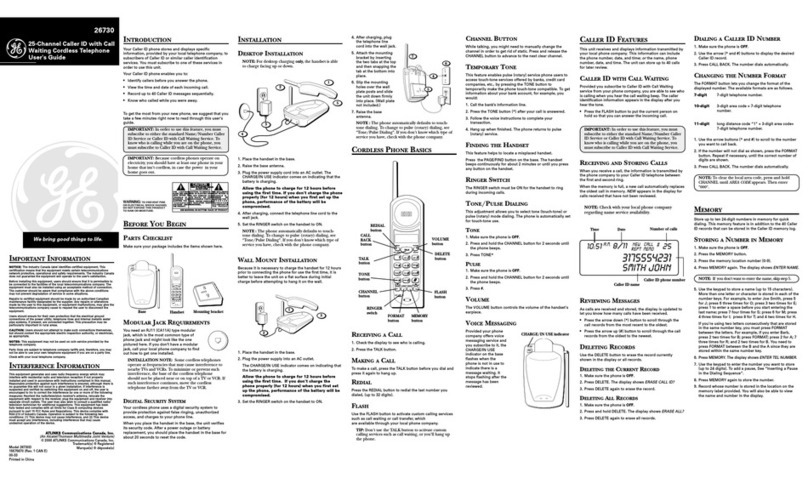 GE 26730 User manual