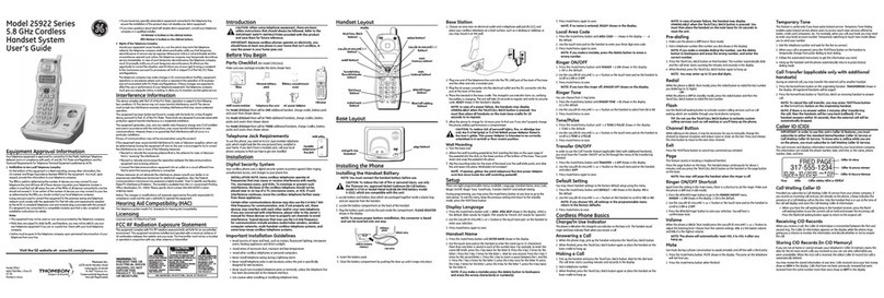 GE 25922 Series User manual