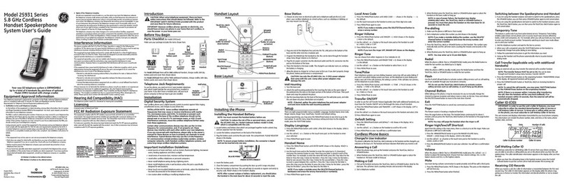 GE 25931 Series user guide