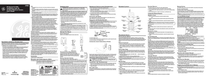 GE 3191 User manual